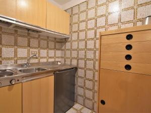 a kitchen with a sink and a dishwasher at Studio Frassan Apartments-3 by Interhome in Madonna di Campiglio