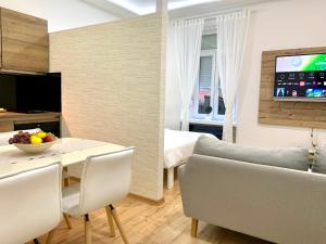 Televízia a/alebo spoločenská miestnosť v ubytovaní Croatia_Zagreb Apartment