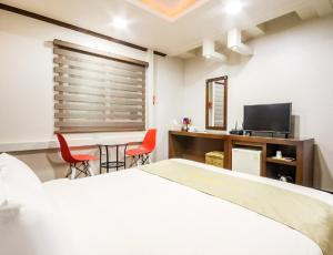 TV a/nebo společenská místnost v ubytování Opera Motel