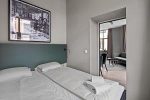 Postel nebo postele na pokoji v ubytování Forenom Serviced Apartments Drammen