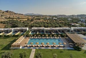 an aerial view of a resort with a swimming pool at Casa Cook Rhodes (Adults Only) in Kolymbia