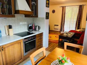Kuchyň nebo kuchyňský kout v ubytování Apartmán Olívia 8 Hrabovská dolina