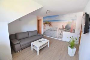 TV a/nebo společenská místnost v ubytování Ferienwohnung T _ T 1 + 12 fotografií
