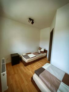 Postel nebo postele na pokoji v ubytování Studio an der Furt + 4 fotografie