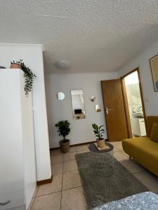 sala de estar con sofá y mesa en Apartamento Lausanne, en Lausana