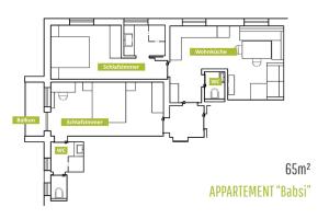 Plan piętra w obiekcie Apartments Untersüßgut Eben