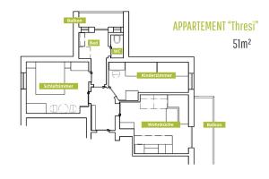 Plan piętra w obiekcie Apartments Untersüßgut Eben