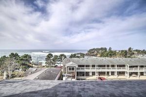 a large building with a view of the ocean at Modern Oregon Retreat w/ Deck, Hot Tub, Ocean View in Depoe Bay