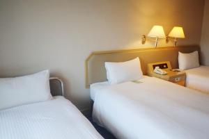 Voodi või voodid majutusasutuse Santos Hotel toas