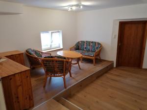 Posezení v ubytování Ferienwohnung Weppermühle