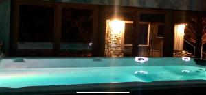 Ett badrum på Le Domaine de Castille - maison pyrénéenne de charme - spa de nage