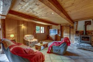Χώρος καθιστικού στο Chalet Panoramique