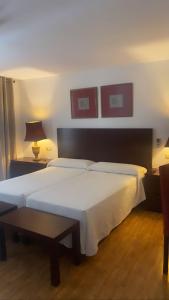 Postel nebo postele na pokoji v ubytování Hostal Tres Soles
