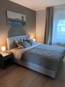 Postel nebo postele na pokoji v ubytování Kastani Apartments