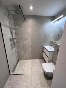 Koupelna v ubytování Kastani Apartments