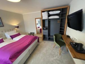 Telewizja i/lub zestaw kina domowego w obiekcie Hotel Radetzky