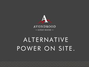 a aword food guest house alternative power on site logo w obiekcie Avondrood Guest House by The Oyster Collection w mieście Franschhoek