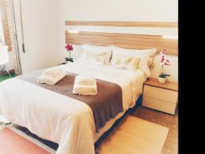 Rúm í herbergi á Panorama Córdoba Center, baño privado externo a la habitación