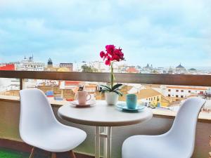 Svalir eða verönd á Panorama Córdoba Center, baño privado externo a la habitación