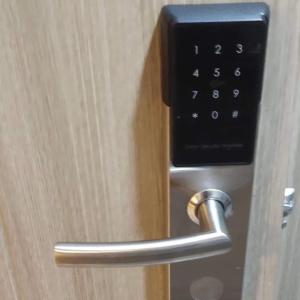 a close up of a door with a handle at Shore Residences Tower D (Condo Unit ShoreWorknPlay) in Manila