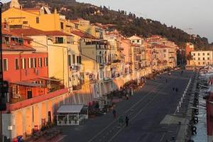 a view of a city street with buildings at Oneglia Coast Apartment LT-1317 in Imperia