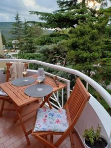 Balkón alebo terasa v ubytovaní Stunning new apartment in centre of Buzet