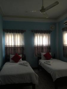 Cama ou camas em um quarto em Villa Mery2