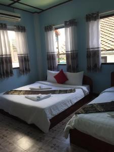 Cama ou camas em um quarto em Villa Mery2