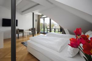 Postel nebo postele na pokoji v ubytování Hotel Seehof