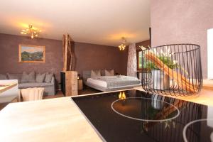 Postel nebo postele na pokoji v ubytování Landhaus Bromm