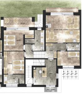 a floor plan of a building with at Haus Alpenfan in Grossarl