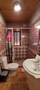 a bathroom with a toilet and a sink at Vivienda Turística Rural in Granada