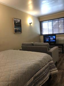 TV a/nebo společenská místnost v ubytování Greenside Motel