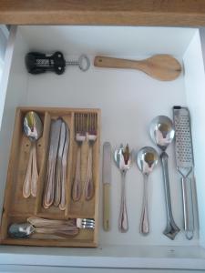 a drawer filled with lots of silver utensils at Prince Alfreds in Caledon