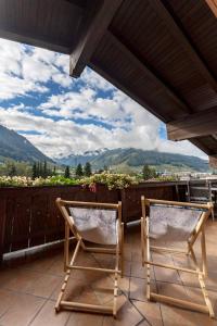 Ein allgemeiner Bergblick oder ein Berglick von der Ferienwohnung aus