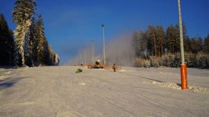 HausLipno Bungalov na Lipně v zime