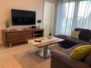 TV a/nebo společenská místnost v ubytování Loft Froenskip Nordsee Park Dangast
