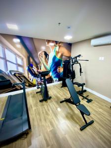 Fitness centrum a/nebo fitness zařízení v ubytování Legacy Hotel Guaratinguetá - Ao lado de Aparecida -SP + 28 fotografií