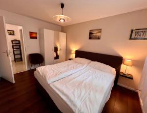 Postel nebo postele na pokoji v ubytování Apartment im Emmental