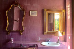 een badkamer met een wastafel en een spiegel bij Potus Home in Verona