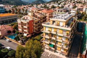 an aerial view of a city with buildings at Ligure Residence Appartamenti per Vacanze in Pietra Ligure