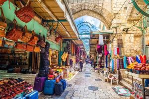 a view of a market in the old city at Hillel 13 - city center in Jerusalem