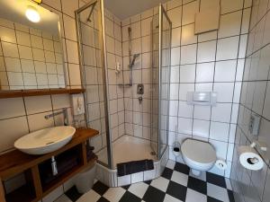 Koupelna v ubytování Landhaus Hohly