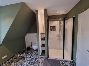 Koupelna v ubytování Ferienwohnung Rehblick Spreewaldferien-Burg + 18 fotografií