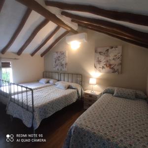 1 dormitorio con 2 camas en una habitación en La Casa De La Abuela en Setenil
