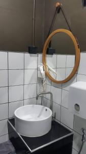 Koupelna v ubytování Capsule Hostel Chiangkhan