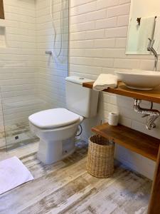 A bathroom at Casa Hibiscus