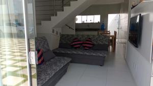 Χώρος καθιστικού στο Casa para temporada 50m da praia