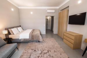 TV a/nebo společenská místnost v ubytování OPERA Hotel