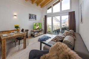 Posezení v ubytování Casa delle Stelle by Zermatt Premium Apartments